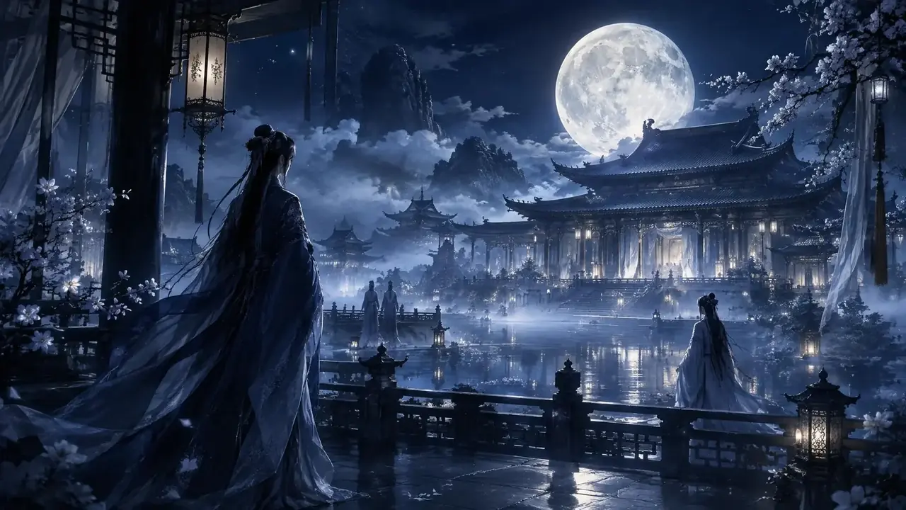 陶月·庭院月色剧照背景